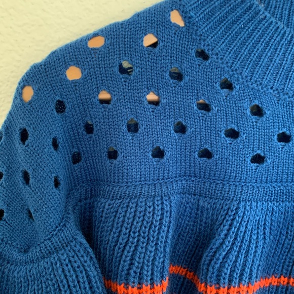 Knitted Ruffle Tiered Pullover Sweater M - Picture 3 of 4